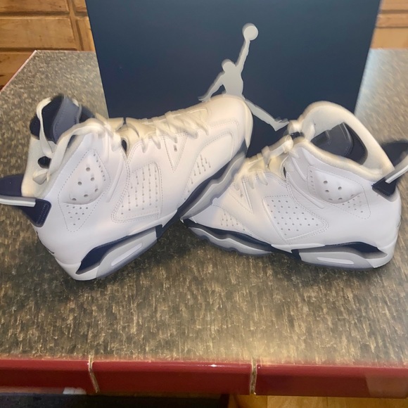 AIR JORDAN 6 RETRO 'MIDNIGHT NAVY' 2022 NWT MENS SIZE 8.5 100% Authentic - Picture 8 of 9